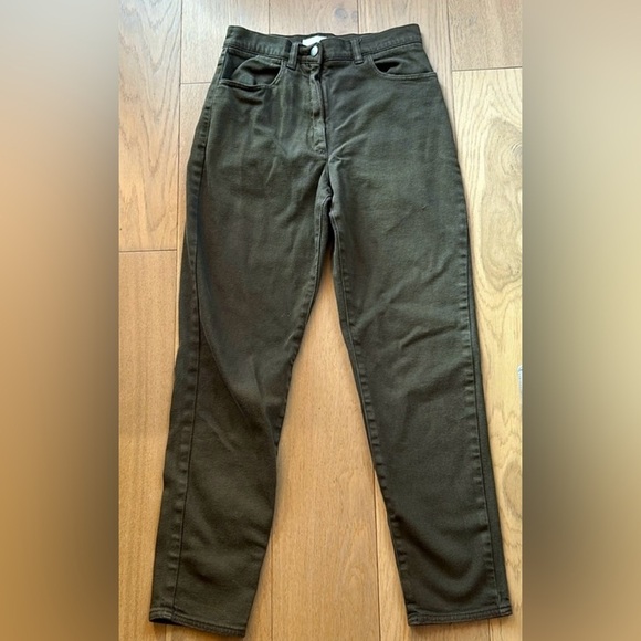 Wilfred Free Green Denim Straight Leg Jeans Size 4 - Picture 1 of 10
